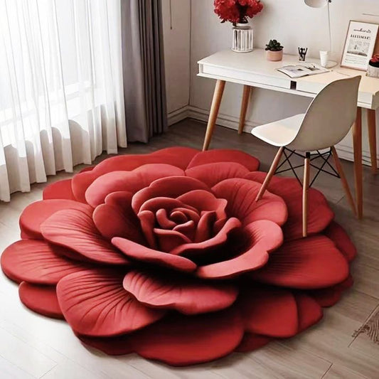 🌺𝐋𝐢𝐦𝐢𝐭𝐞𝐝 𝐓𝐢𝐦𝐞 𝐇𝐚𝐥𝐟 𝐏𝐫𝐢𝐜𝐞 - 🌹 3D Rose Floor Rug – Stylish Diwali Home Décor 🪔✨ 😍🎁