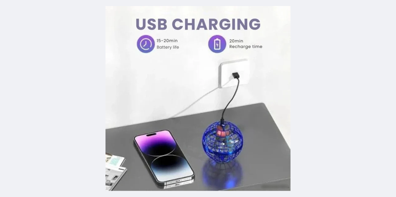 MagicFloater™ – 360° Flying Ball | Gesture Controlled | LED Show